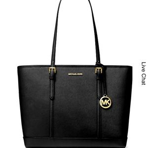 Jet Set Travel large Tote Bag (Black )